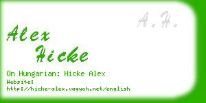 alex hicke business card